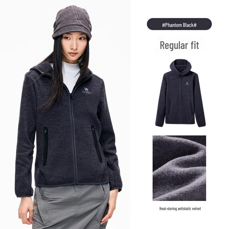 Women s Fleece-lined Hooded Cardigan Jacket XXL