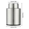 Wine Champagne Bottle Stopper Plug Vacuum Sealer Stainless Steel Leakproof Cap--Silver 26-27s
