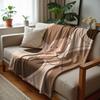 Abstract Boho Blob Line Cartoon Anime Print Flannel Blanket Soft Warm Throw for Kids Bedroom Sofa Christmas Office Car