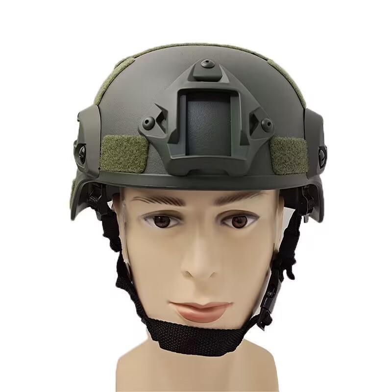 Tactical Children's Camouflage Helmet with Equipment - Military Fans Outdoor Cycling CS Explosion-proof Rail Version