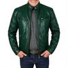 New men's stand-up collar PU leather jacket slim locomotive jacket spring and autumn casual multi-color coat