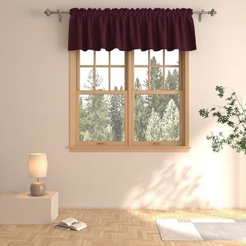 3-Layer Woven Sheer Curtain Panel Kitchen Bathroom Cafe - Light Filtering Striped Design Multiple Colors Sizes