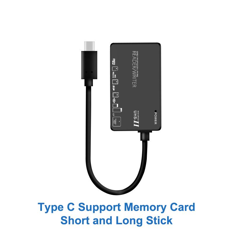 Mini Memory Cardreader Usb 2.0 Sd Card Reader Adapter All In One Card Reade Compatible Tf Cf Xd Ms M2 Carder Reader A4