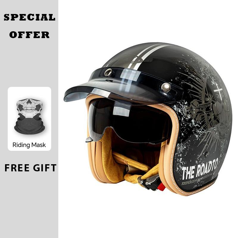 Jet Helmet Men Women Open Face Motorcycle Helmets DOT Approved Capacete De Moto ABS Material Moto Equipments ECE Certified