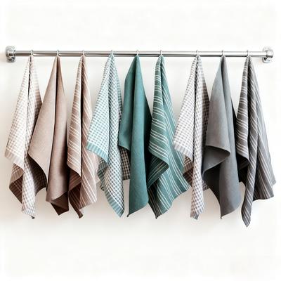 3-Pack Upgrade Tea Towels, Nordic Style Cotton Absorbent Kitchen Towel Napkins for Dish Drying, Hand Drying, Multi-Purpose Cloth