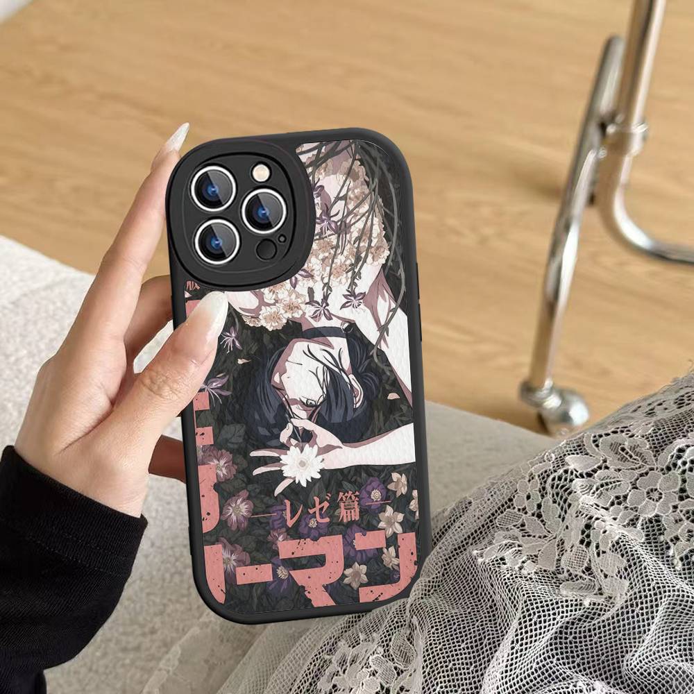 

Cool Anime R-Reze Phone Case For IPhone 16 15 14 11 12 13 Pro Max Plus Back Leather Shell iphone 11 pro