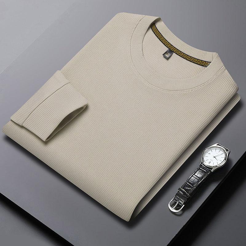 Tröja Höst Ny Tunn Rund Hals Långärmad T-shirt Enfärgad Herr Underskjorta Herrtopp