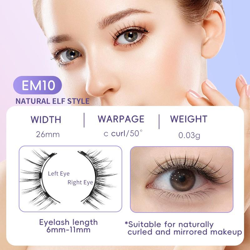 Magnetic False Eyelashes Natural Look With Clips Reusable Long-Lasting Makeup Enhancement Daily Wear