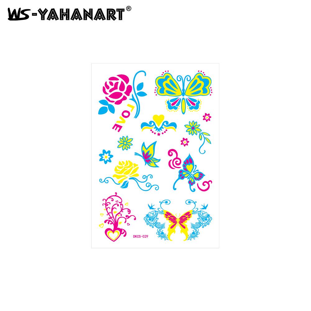 Creative Fluorescent Waterproof Full Arm and Face Tattoo Sticker