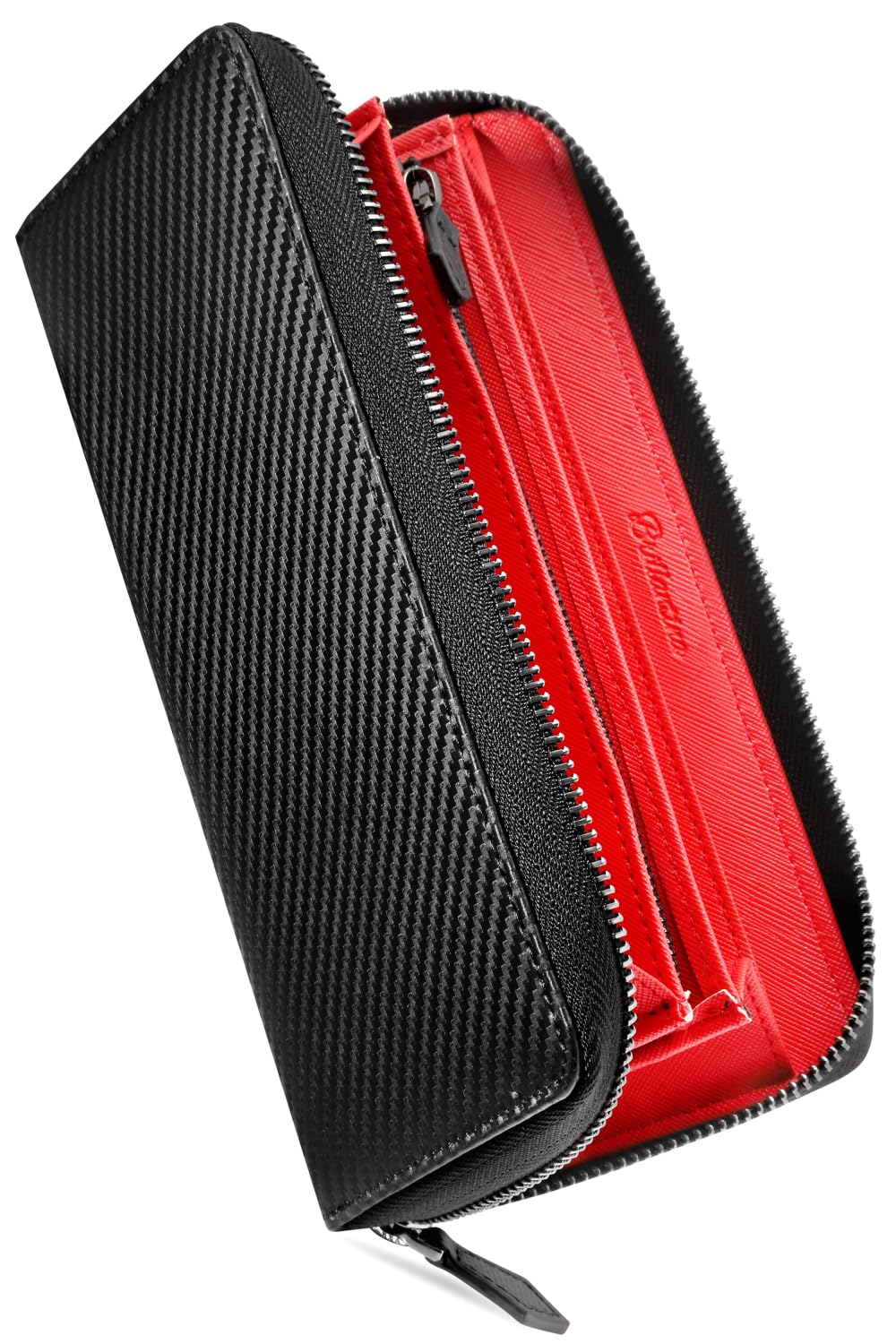 

Long Carbon Skimming Made by Round Large Coin Purse Included [Brillantina] Чоловічий гаманець, гаманець, шкіра, запобігання, YKK, блискавка, ємність, (Червоний)
