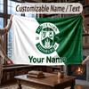 Custom Name Flannel Throw Blanket Hibernian FC Pattern Warm Home Decoration