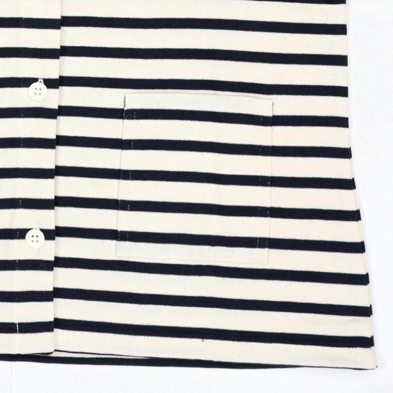 Saint JameS Women S Cardigan V Neck Mercardi Stripe 3430 Ecru Marine Tulipe