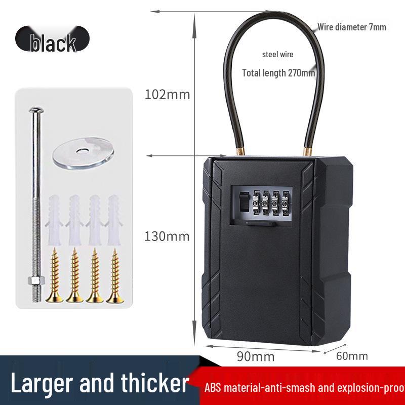 Wall-Mounted Anti-Theft Key Lock Box for Homes and Construction Sites