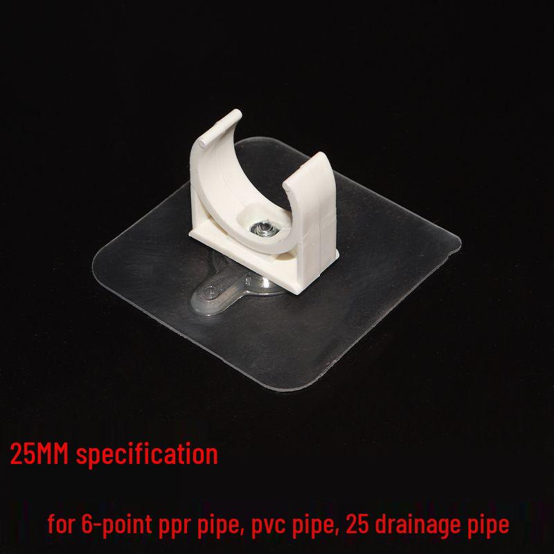 Adhesive U-Shaped Wall Clip for Pipes: Punch-Free Fixing for Water, PVC, Gas, and Drain Pipes