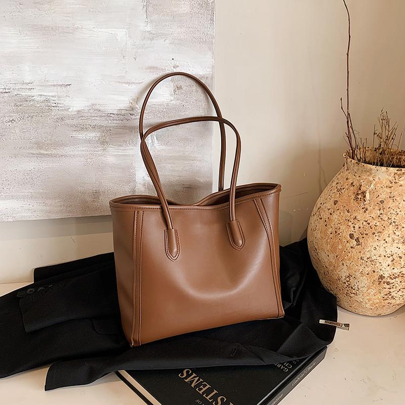 Elegant Black And Brown Pu Tote Bag Ideal For Daily Commuting In Trendy Design
