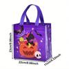 4pcs Halloween Theme Non-woven Cloth Gift Shopping Bag with Handle Reusable Pumpkin Bat Creative Trick or Treat Goodie Bags