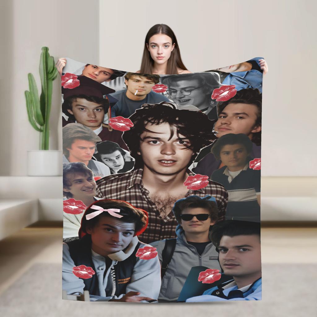 Steve Harrington Soft Blanket Girls Boys Plush Throw Blanket Street Trend Living Room Flannel Bedspread Sofa Bed Cover
