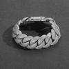 Hip Hop 22mm 18k Gold Plated Cuban Chain Link Geometric Fine Fashion Unisex Luxury Iced Zircon Big Bracelet Charms Gift