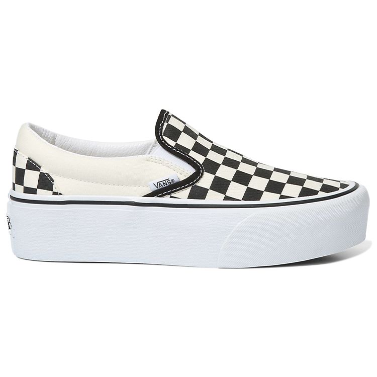 Vans Classic Slip-On Stackform Checkerboard - Black White Unisex Sneakers Classic-White VN0A7Q5RTYQ