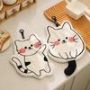 1Pcs Cute Cat Coral Fleece Hanging Towel Kitchen Hand Towel Bathroom Soft Absorbent Handkerchief Wipe Towel Cartoon Kids Towels