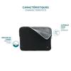 Housse de Protection para Ordinateur Portable 12.5-14" / MacBook 13" - Pochette en Mousse à Mémoire de forme - Noir/Gris - MOBILIS