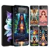 Meditation Yoga Girl Phone Case For Samsung Galaxy Z Flip 7 6 5 4 3 5G Cover ZFlip7 ZFlip6 ZFlip4 ZFlip5 ZFlip3 Coque Fundas Gal