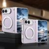 For iPhone Duo Ultra Fold Case Luxury Leather Matte Magnetic Rotating Bracket Shockproof Protection Hard Back Cover Accessories