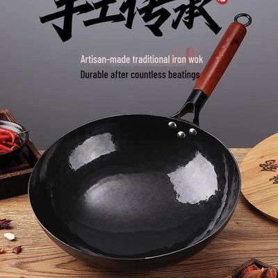 Traditional Zhangqiu Hand-forged Iron Wok