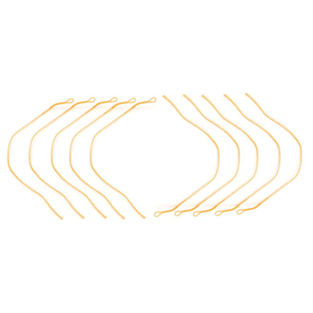 10 Pcs Braided  Er Loop Connectors 20LB Orange Fly Fishing  Er Connection Coil