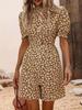 Temu Women's Daisy Print Puff Sleeve Jumpsuit - Fashionable Holiday Wear