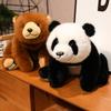 Creative 30/45/65cm Simulation Bear Panda Stuffed Animal Soft Fluffty Doll Lie Prone Funny Toys  Decor Girls Xmas Birthday Gift