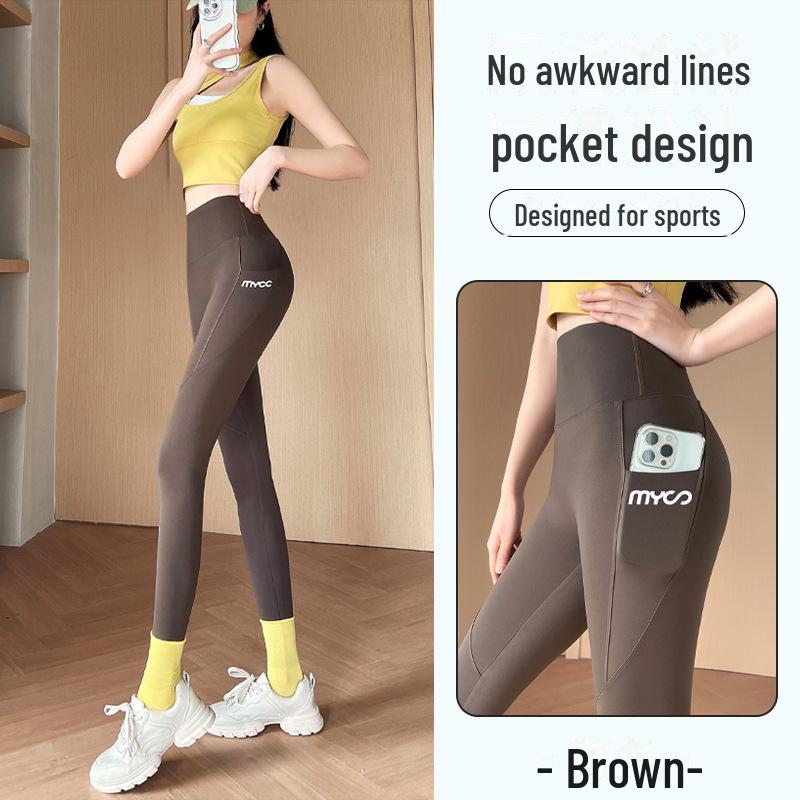 Shark Women's High-Waist Yoga Cycling Leggings: Hip-Lifting, Tummy-Tightening with Pockets, Perfect for Summer, Spring, and Autumn Outerwear.
