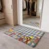 MONKEY CARTOON C-Curious GeorgeS Floor Mat Flannel Door Mat Non-Slip Absorbent Washable Indoor Home Rug