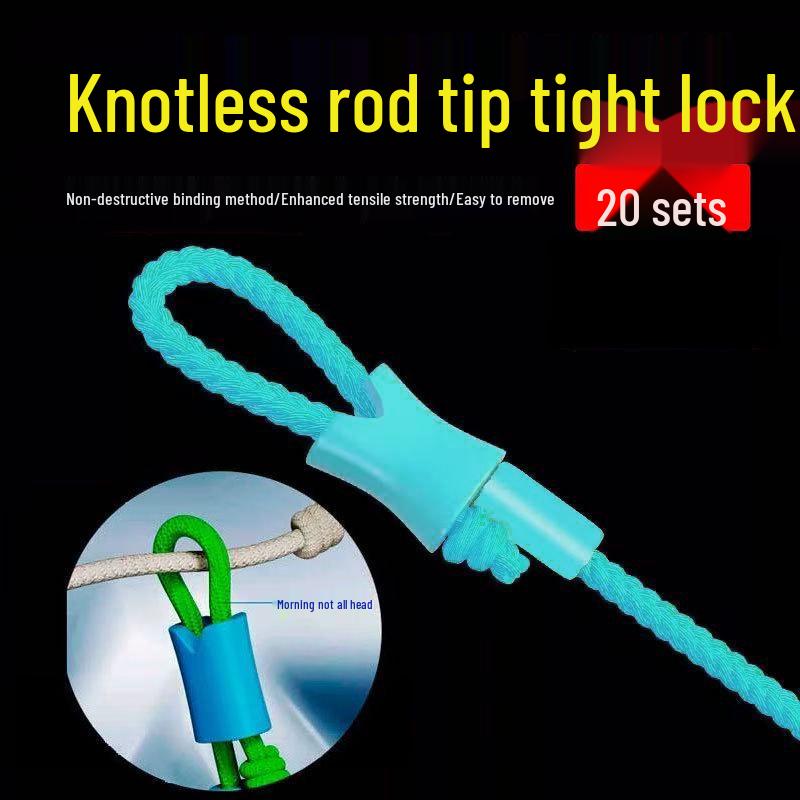 Billion Battle Knotless Fishing Rod Tip Self-Locking Buckle with PE Reinforced Line Protector and Locking Bead.