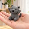 Exquisite Desktop Ornaments 3D Printed Cheering Cat Figurine, Cute Raised Paws Happy Figures for Tabletop Kitten Statue, Mini Ornament, Healing