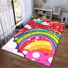 Colorful Rainbow and Clouds Carpet with Stars Design for Living Room Suitable for Use As an Anti-slip for Living Room Bedroom Sofas