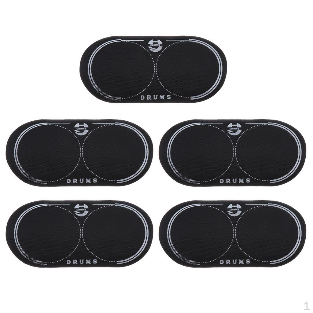 

5pcs Double Pedal Patch For Bass Parts 12.8x6.5cm Black