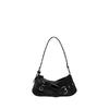 Korean Style Niche Sweet, Cool and Spicy Girl Handbag, Women's Solid Color High-end Single Shoulder Bag, Fashionable and Versatile Motorcycle Bag