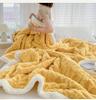 Velvet Taffeta Double-Layer Fleece Winter Blanket Quilt Cover for Office Nap