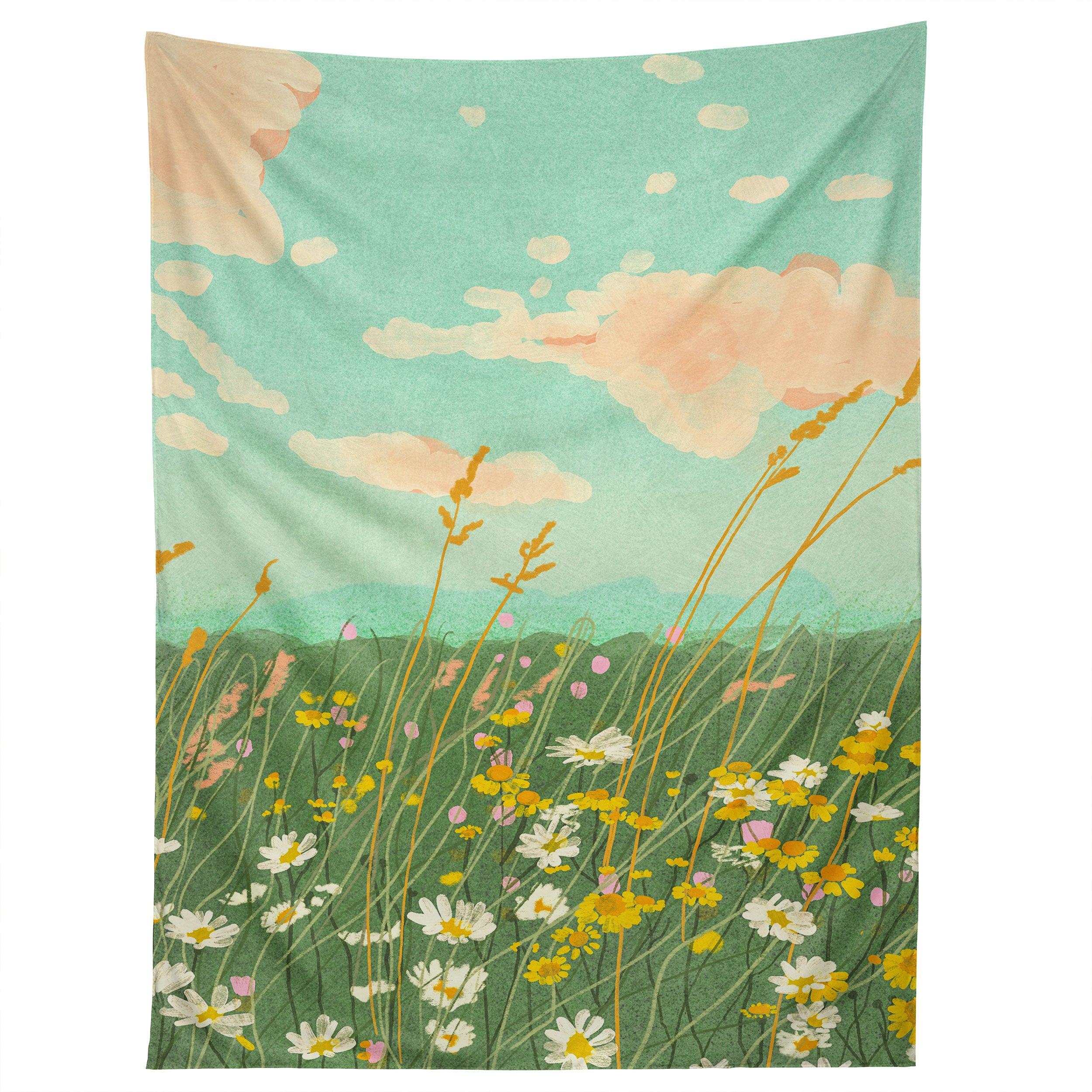 FLORAL LANDSCAPE tapestry 75x100