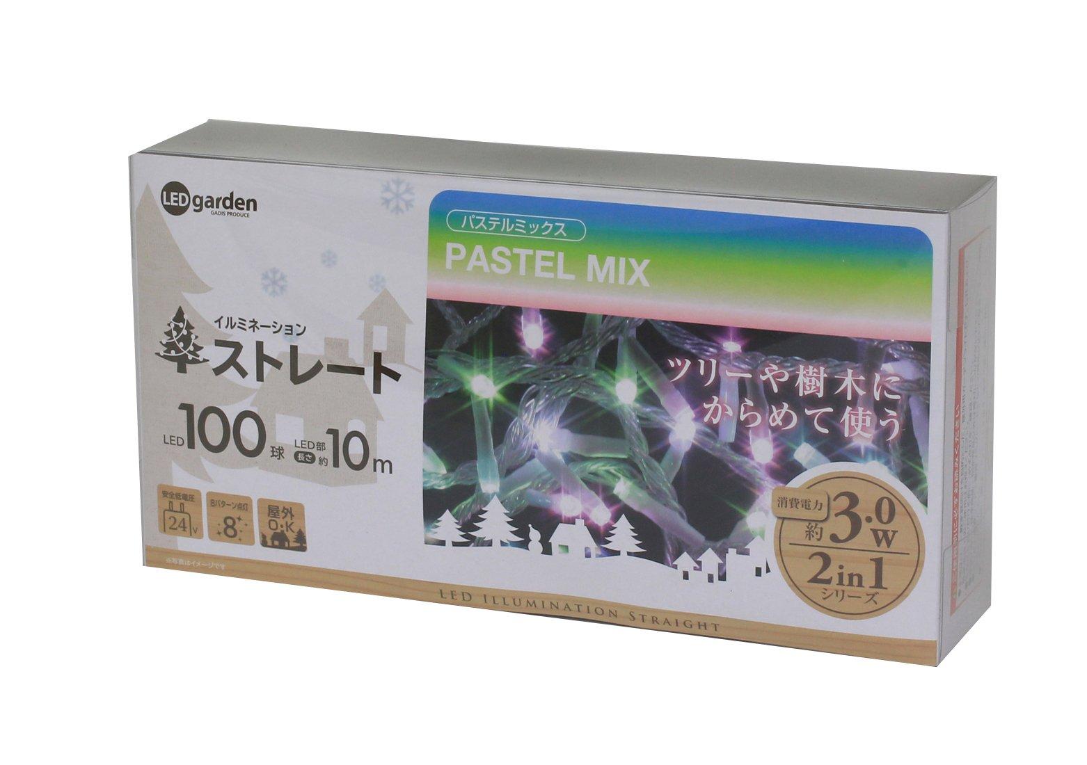 

Takasho Garden 100 Пастельный Полный Косвенный Теплый Смола LIT-ST100PM Свет, Прямой, Лампочки, Микс, Длина Прибл.. 11.8м, Уличный, Освещение, Водонепроницаемый,