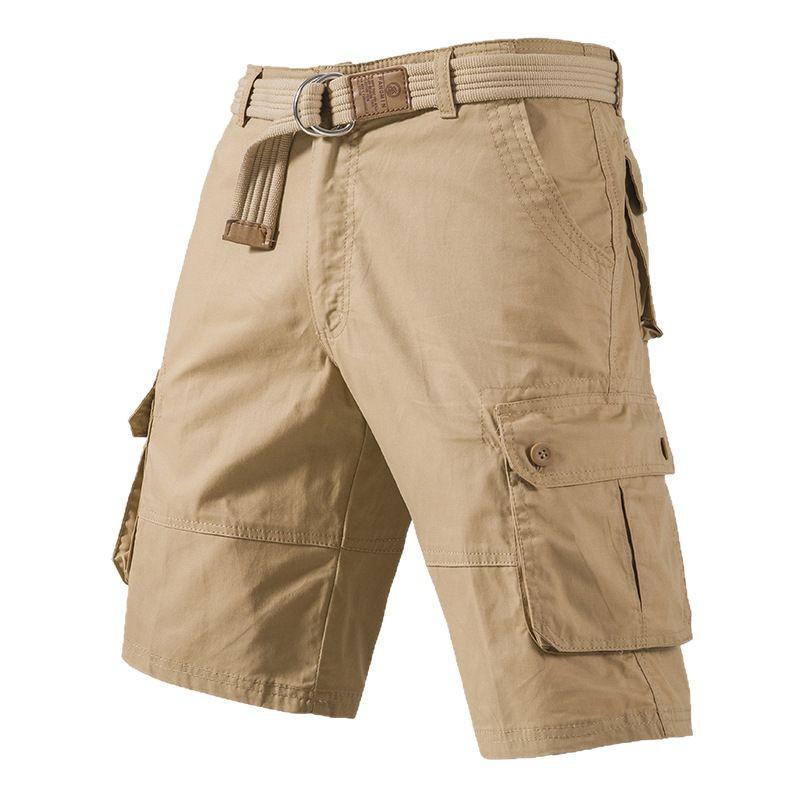 Men's Multi-Pocket Casual Washed Cotton Work Shorts