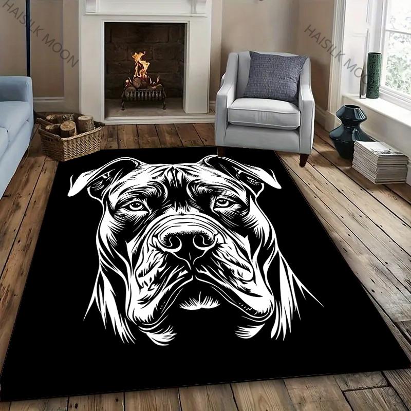 New To American Bully APBT Pitbull Dog Printed Carpet! Anti-slip Sound Insulation,Living Room Bedroom Entrance Door Mat Sofa Rug