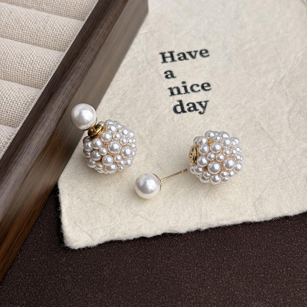 South Korea's New Trendy Pearl Stud Earrings 1111 Spring and Summer Mini Temperament Versatile Earrings Light Luxury Retro High-end Earrings