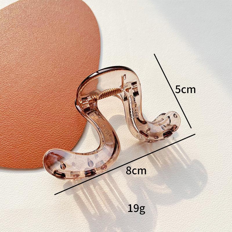 Wave Large Hair Claw Clips Crab Clamps Women Girls PC Jelly Leopard Ponytail Holder Hair Barrettes Hairpin Hair Accessoires New