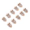 10Pcs   Owl Enamel Charms Pendant Diy Jewelry Craft Findings