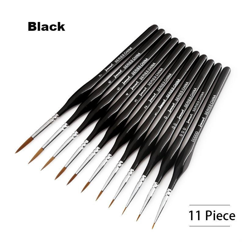 

3 цвета, треугольный березовый стержень, миниатюрный крючок, линия, ручка, художественные кисти для рисования, ласка для волос, гуашь, акварель, масло, ручная роспись, MYY чёрный