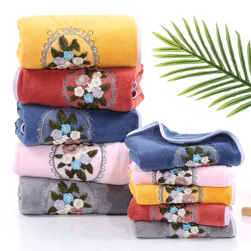 Asciugamano Floreale Ricamato Morbido e Assorbente Asciugamano da Bagno Domestico, Asciugamano da Bagno, Asciugamano Viso, Panno, Bagno, Asciugamano da Bagno per il Mare