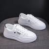 2025 Spring Women's White Korean Style Platform Sneakers – Versatile Height-Increasing Casual Shoes