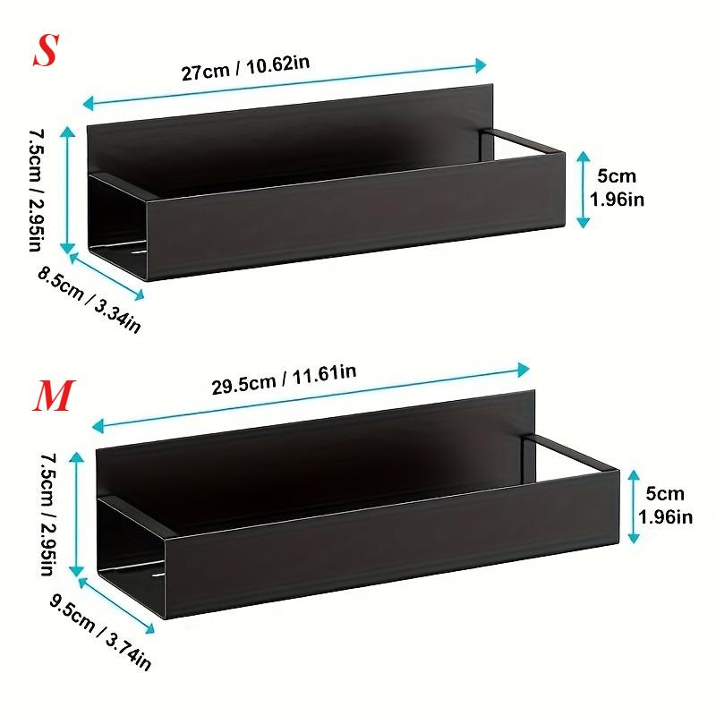 

Магнітний Набір Бічних Полиць для Холодильників та Пральних Машин - Легке Встановлення Без Свердління, Стильне Чорне Металеве Покриття, Настінний Організатор для Спецій S чорний